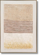 Golden Texture Harmony - 28" x 40" Framed Wall Art