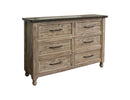 Natural Stone 6 Drawers, Dresser