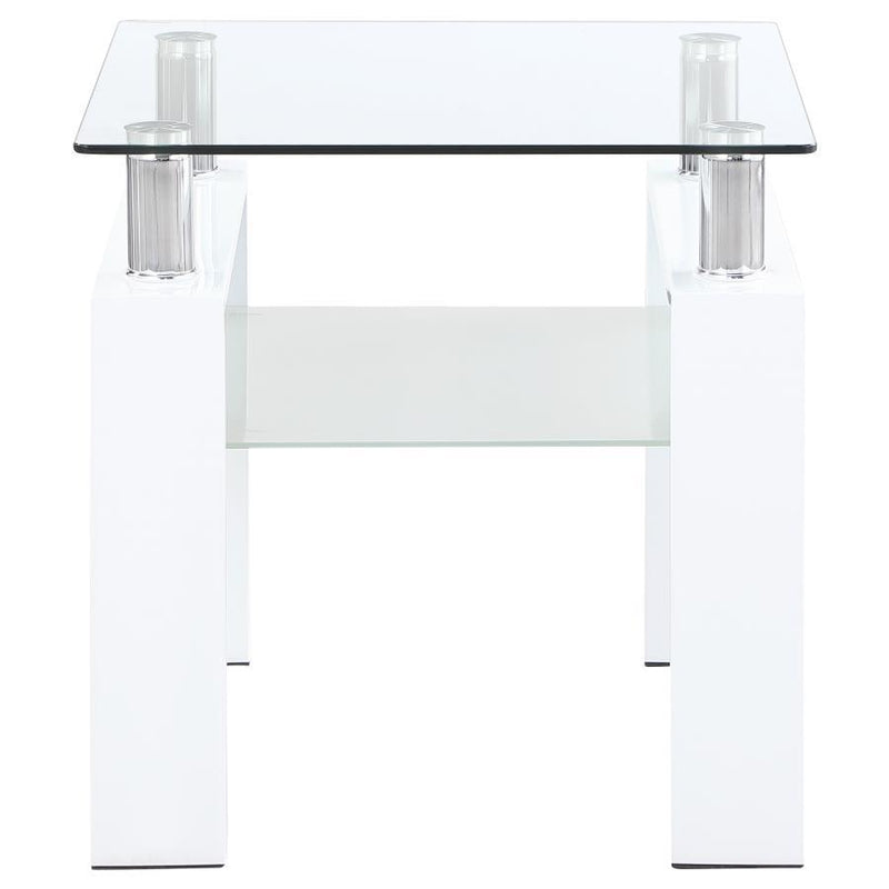 Dyer - 1-Shelf Rectangular Glass Top Table