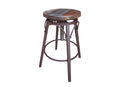 Antique - Stool With Iron Base - Multicolor