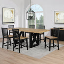 Magnolia - 7 Piece Counter Table Set - Black