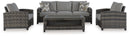 Oasis Court - Sofa, Chairs, Table Set (Set of 4) - Gray