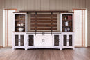 Pueblo - TV Stand / Console / Wall Unit - Antiqued White / Brown