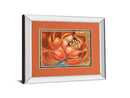 Red Lotus I By Patricia Pinto - Mirror Framed Print Wall Art - Red