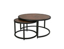 Blackburn Set w/ 2 Cocktail Tables, w/ Copper Top and Iron Base