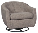 Upshur - Swivel Glider Accent Chair - Taupe
