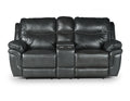 Steve Silver Isabella Manual Reclining Console Loveseat in Grey