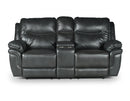Steve Silver Isabella Manual Reclining Console Loveseat in Grey