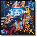 Neon King Simian - 33" x 33" Framed Wall Art