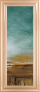 New Horizons III By Tesla - Framed Print Wall Art - Blue