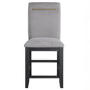 Steve Silver Yves Counter Chair in Rubbed Charcoal (Set of 2)