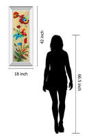 Wildflower Il By Jennifer Zybala - Mirror Framed Print Wall Art - Red