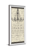 French Couture Panel I By Emily Adams - Mirrored Frame Wall Art - Beige