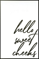 "Charming Greeting" Canvas In Frame - Black / White