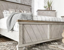 Steve Silver Bear Creek Queen Panel Bed in White Smoke
