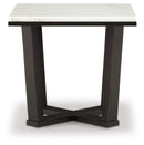 Fostead - Square End Table - White / Espresso