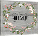 Mixed Media Canvas I Am Blessed - Dark Gray
