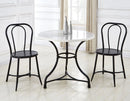 Steve Silver Claire Round White Marble Top Dining Table in White