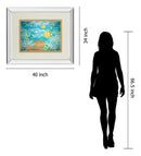 Under The Sea By Julie Derice - Mirror Framed Print Wall Art - Blue