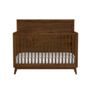 Malia - Crib With High Headboard And Guardrail - Walnut