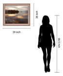 Misty Isle Sunrise - 28" x 34" Framed Wall Art