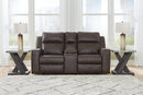 Lavenhorne - Dbl Rec Loveseat W/Console - Granite