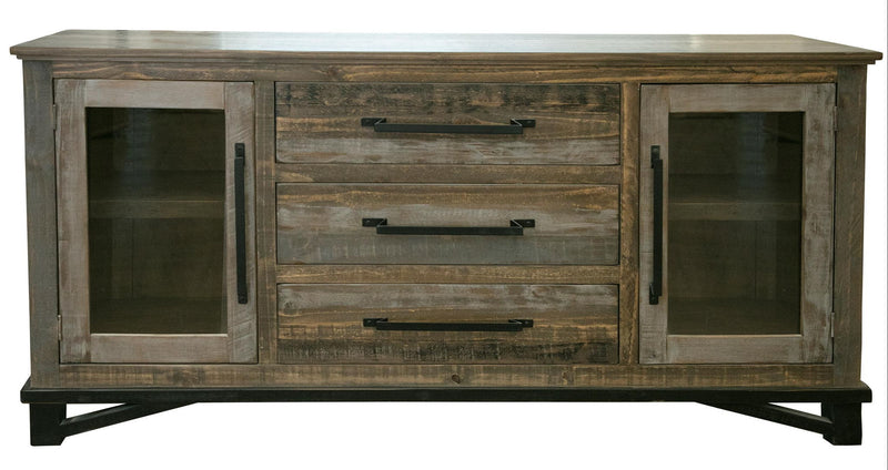 Loft Brown - Buffet With 3 Drawer / 2 Doors - Two Tone Gray / Brown