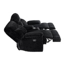 Admiral - Motion Loveseat With Console - Black