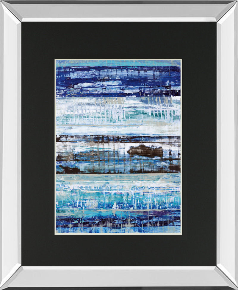 Cloud Rush By Hilario Gutierrez Mirrored Frame - Blue