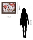 Blushing Petal Burst - 28" x 34" Framed Wall Art