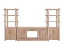 White Balam, Wall Unit with Electric Fireplace Insert