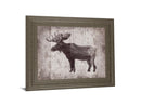Wildness Iv-timber By Sandra Jacobs - Framed Elk Print Wall Art - Dark Brown