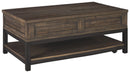 Johurst - LIFT TOP COCKTAIL TABLE - Grayish Brown