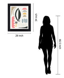 Retro Shapes Medley - 28" x 34" Framed Wall Art