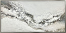 "Snowy Drift" Hand-Embellished Canvas In Frame - White / Gray