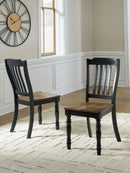 Clorazi - Dining Room Side Chair (Set of 2) - Black / Brown - Austin's Furniture Depot (Austin,TX)