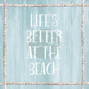 At The Beach By Susan Jill (Framed) - Light Blue