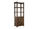 Black Balam Wall Unit, TV Stand 80" with Electric Fireplace Insert