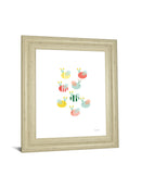 Bumblebee Friends By Ann Kelle - Framed Print Wall Art - White