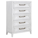 Marielle - 5-Drawer Bedroom Chest - Distressed White