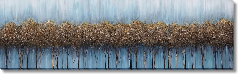 Amber Grove Mist - 20" x 71" Framed Wall Art