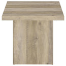 Devar - Square Engineered Wood End Table - Distressed Pine
