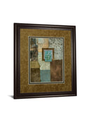 Petites Fleurs Sur Le Bleu Il By Norm Olson - Framed Print Wall Art - Blue