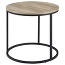 Lainey - Round Faux Marble Side End Table