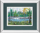 Extounge Rapids By G. Forsythe - Mirror Framed Print Wall Art - Blue