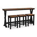 Wildenauer - Rectangular Dining Room Counter Table Set (Set of 4) - Brown / Black - Austin's Furniture Depot (Austin,TX)