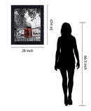 Crimson Callboxes - 28" x 34" Framed Wall Art