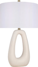 "Serenity Loop" Ceramic Table Lamp (Set of 2) - Textured White
