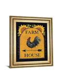 Sunny Farmhouse By Lisa Hillker - Framed Print Wall Art - Orange