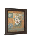 Pam's Poppies I By Vivian Flasch - Framed Print Wall Art - Dark Brown